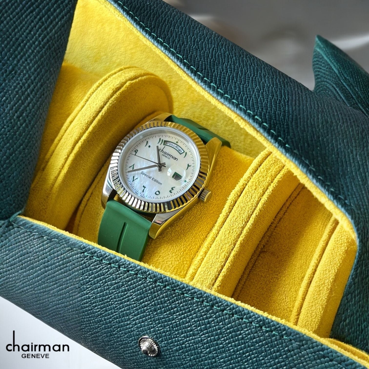 All the luxury comes together in  this watch. And green color
