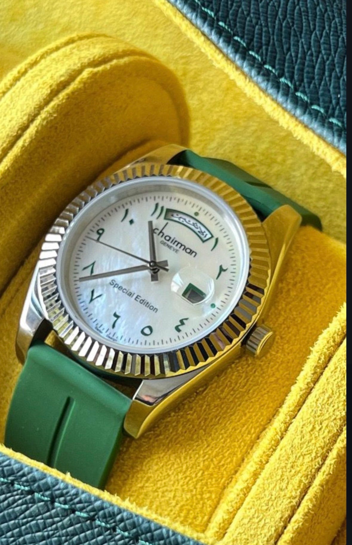 All the luxury comes together in  this watch. And green color
