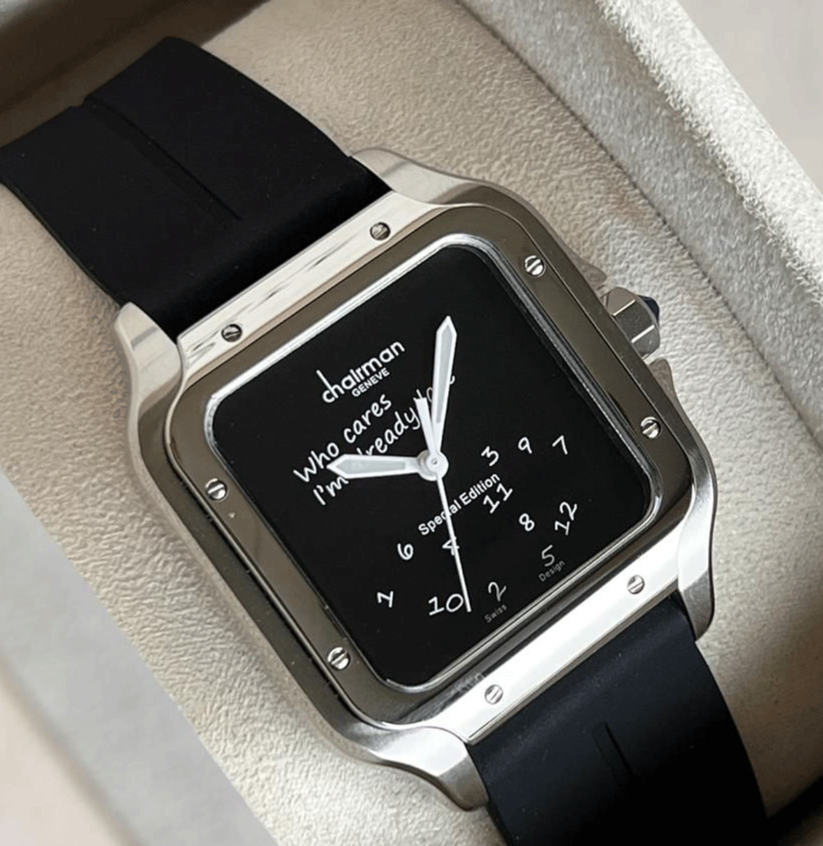 Chairman Genève "I'm Already Late" Special Edition – Black Dial